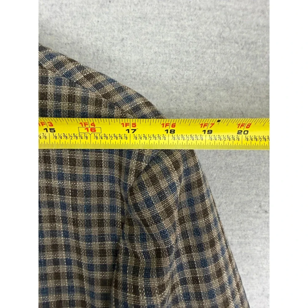Brooks Brothers Regent Fit Blazer 46R Mens Brown Blue Check Wool Sport Coat